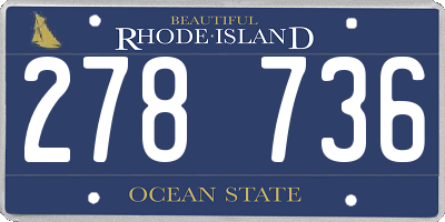 RI license plate 278736