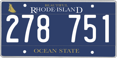 RI license plate 278751