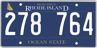 RI license plate 278764