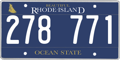 RI license plate 278771