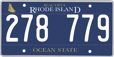 RI license plate 278779