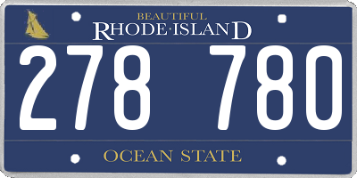 RI license plate 278780
