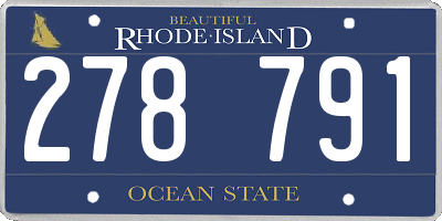 RI license plate 278791