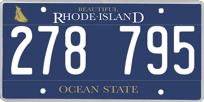 RI license plate 278795