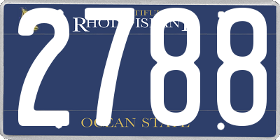 RI license plate 2788