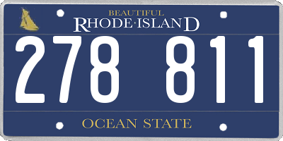 RI license plate 278811