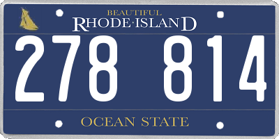 RI license plate 278814