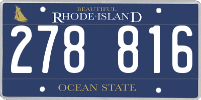 RI license plate 278816