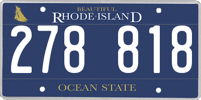 RI license plate 278818