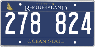 RI license plate 278824