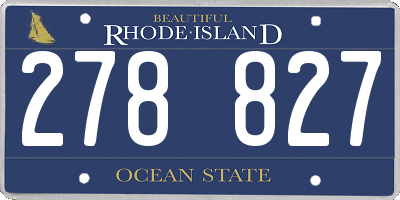 RI license plate 278827