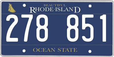 RI license plate 278851