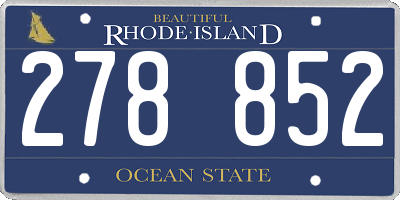 RI license plate 278852