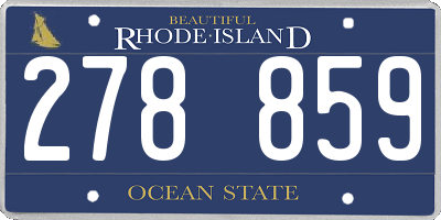 RI license plate 278859