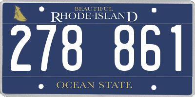 RI license plate 278861