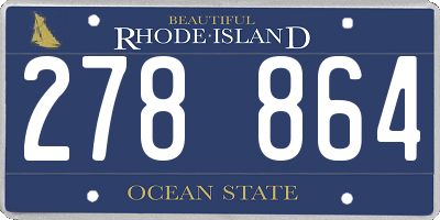 RI license plate 278864