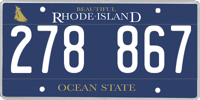 RI license plate 278867
