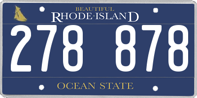 RI license plate 278878