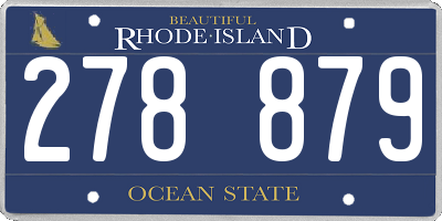 RI license plate 278879