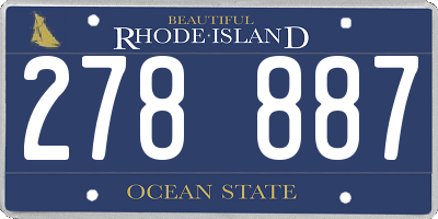 RI license plate 278887