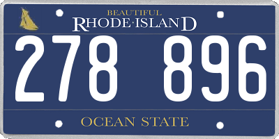 RI license plate 278896
