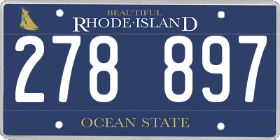 RI license plate 278897