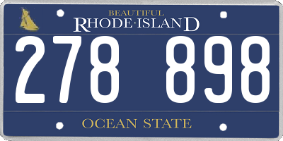 RI license plate 278898