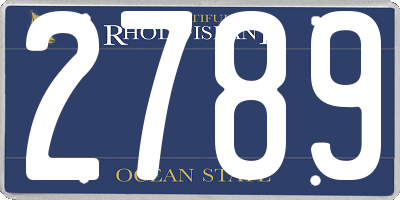 RI license plate 2789