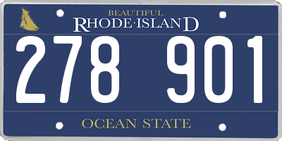 RI license plate 278901