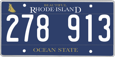 RI license plate 278913