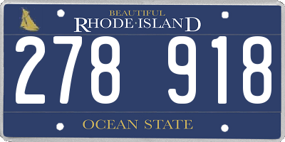 RI license plate 278918