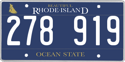 RI license plate 278919