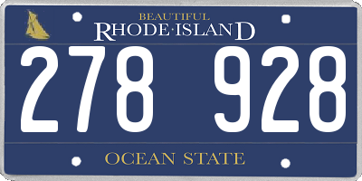 RI license plate 278928