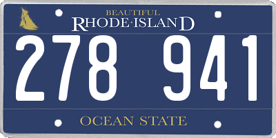 RI license plate 278941