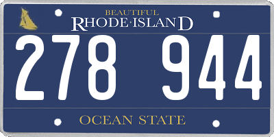 RI license plate 278944