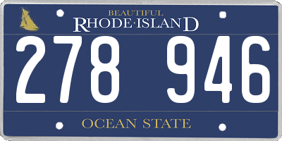 RI license plate 278946