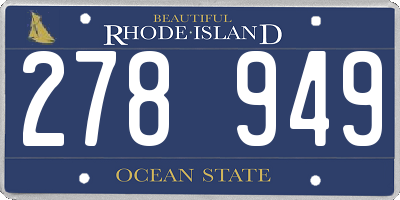 RI license plate 278949