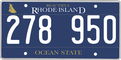 RI license plate 278950