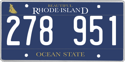 RI license plate 278951