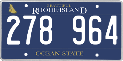RI license plate 278964