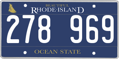 RI license plate 278969