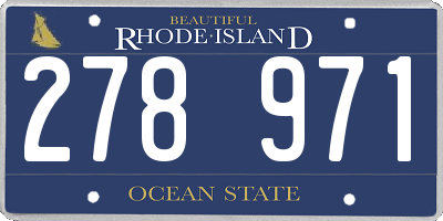 RI license plate 278971
