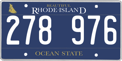 RI license plate 278976