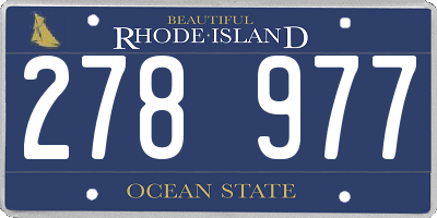 RI license plate 278977
