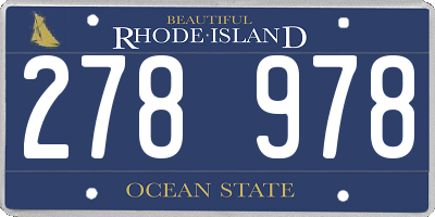RI license plate 278978