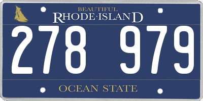 RI license plate 278979