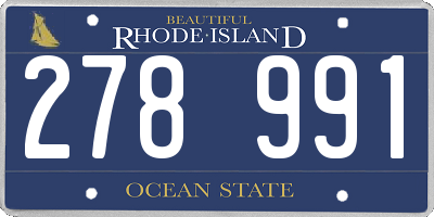 RI license plate 278991