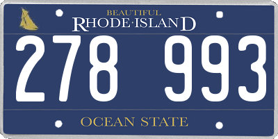 RI license plate 278993