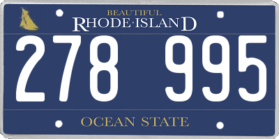 RI license plate 278995