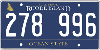 RI license plate 278996